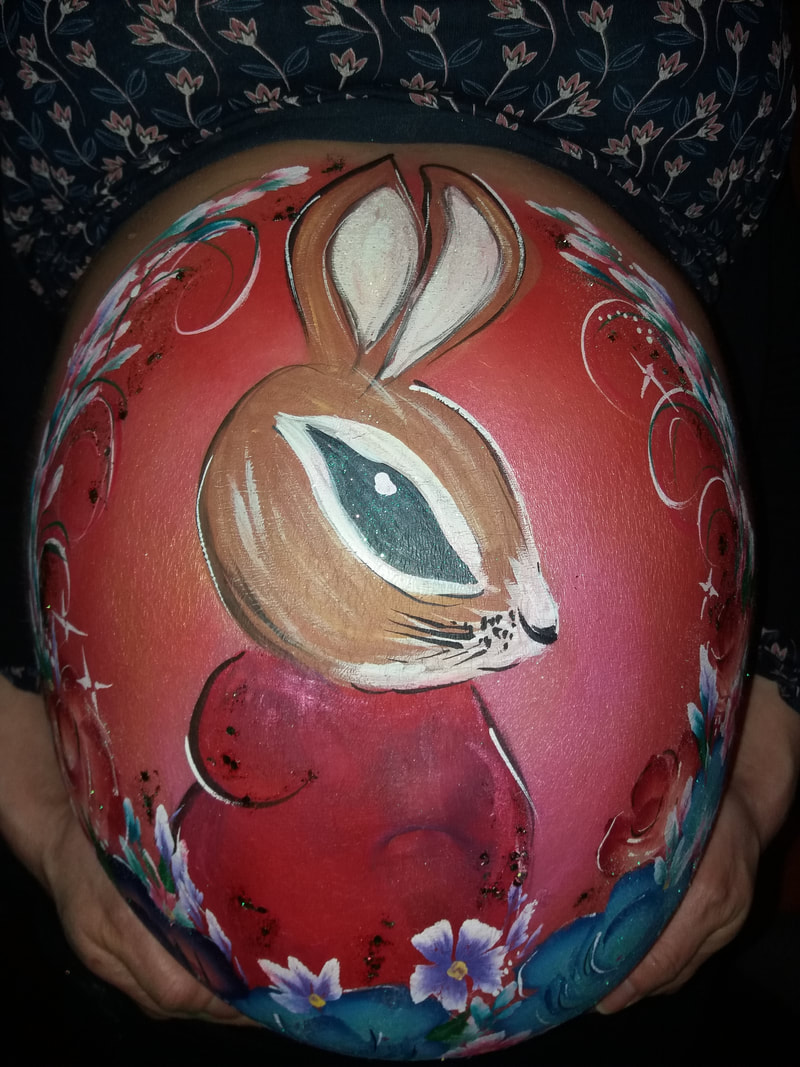 Peter Rabbit bump by painting pixie face painting